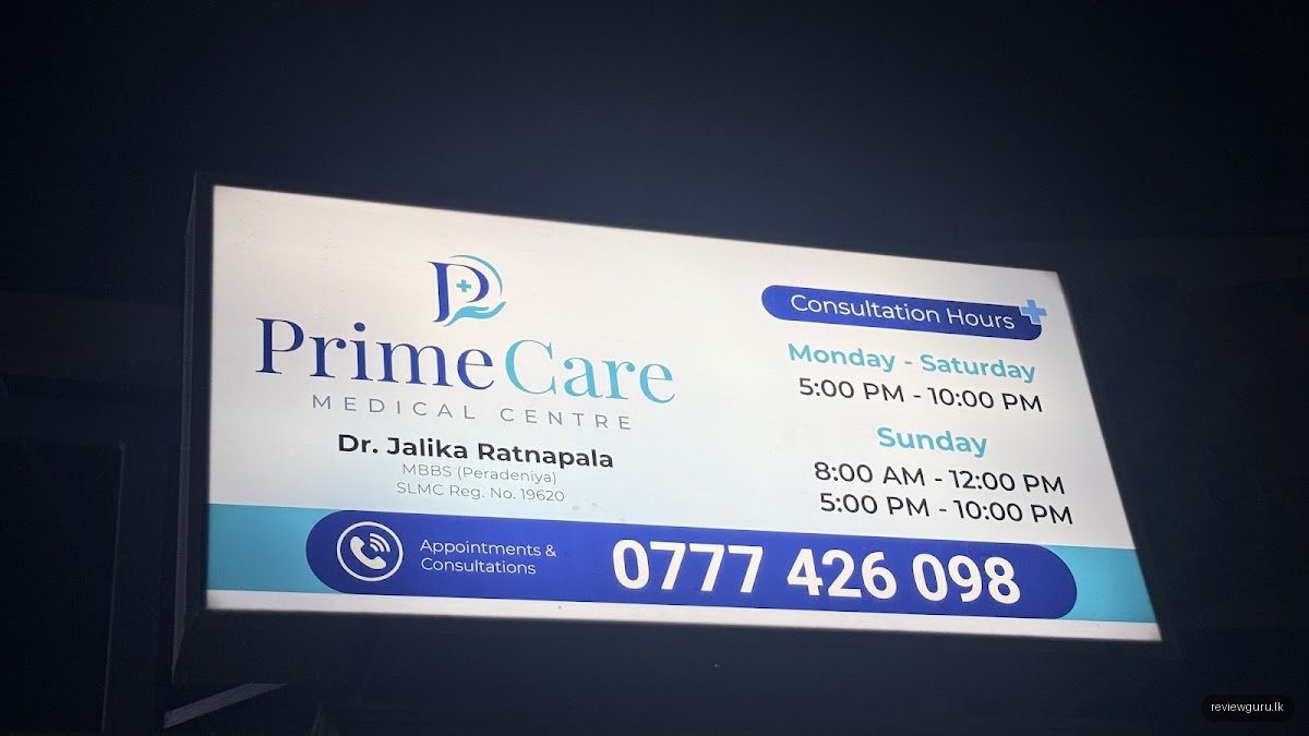 PrimeCare Medical Center by Dr Jalika Ratnapala MBBS (Peradeniya)